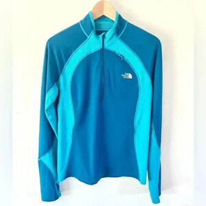 The North Face Women's Flight Series Two-Tone Teal Half Zip Size Medium